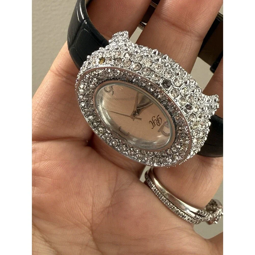 PARIS HILTON FRAGRANCES SILVER CRYSTAL WATCH NEW! Y2K See Description